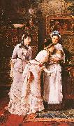 Mihaly Munkacsy Baby's Visitors china oil painting reproduction